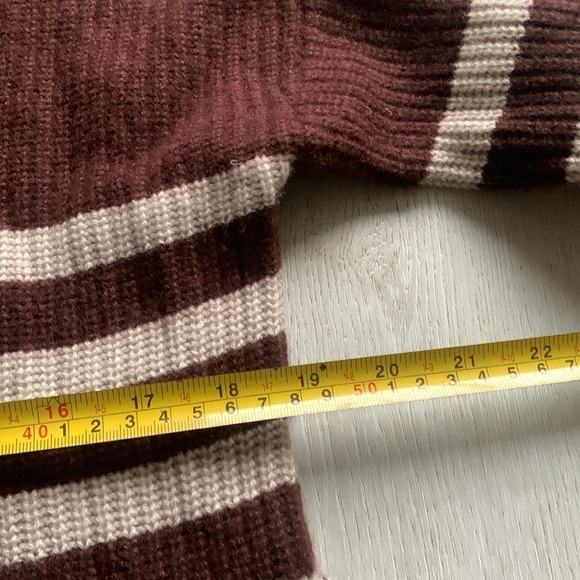Design History Sweater size M striped 100% cashmere brown tan soft winter fall - Picture 8 of 9